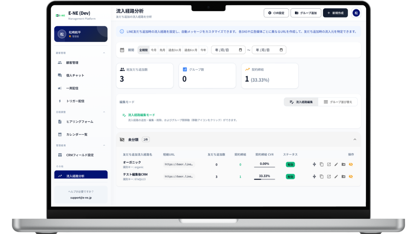 マーケティング自動化画面